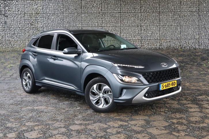 Zakelijke Lease |  Hyundai KONA 1.6 GDI HEV Fashion | Geen i, Auto's, Hyundai, Onderhoudsboekje, Lease, Zwart, Automaat, SUV of Terreinwagen
