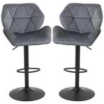 Barkrukken Set Van 2, Gestoffeerde Barkruk Met Metalen Frame, Huis en Inrichting, Barkrukken, Verzenden, Nieuw