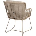 Prado Fabrice dining tuinset 5 delig 130 cm rond teak latte, Tuin en Terras, Ophalen of Verzenden, Nieuw