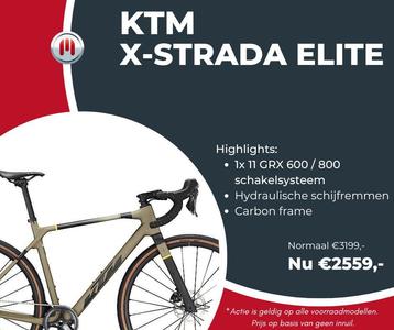 KTM X-Strada Elite carbon gravelbike heren 57 cm beschikbaar voor biedingen