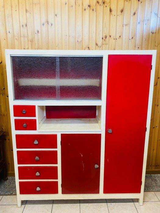 Credenza - Hout - Mobiele keuken vintage uit de jaren 50, Antiek en Kunst, Kunst | Designobjecten
