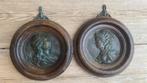 Reliëf, Bassorilievi in bronzo - profili di nobile - 26.5 cm, Antiek en Kunst, Antiek | Keramiek en Aardewerk