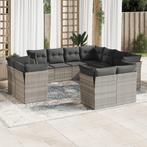 vidaXL 11-delige Loungeset met kussens poly rattan, Tuin en Terras, Tuinsets en Loungesets, Verzenden, Nieuw, Rotan, Loungeset