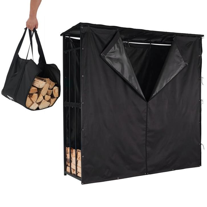 Houtopslag met dak | Brandhoutrek | Houtrek | 180x60x180cm, Tuin en Terras, Haardhout, Verzenden