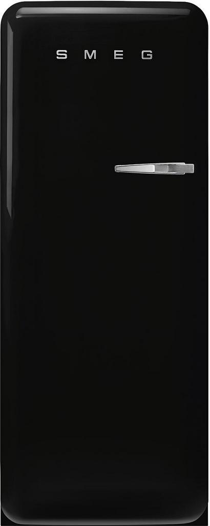 Smeg FAB28LBL6 retro jaren 50 koelkast - zwart - linksdraaie, Witgoed en Apparatuur, Koelkasten en IJskasten, 150 tot 200 liter