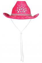 Cowboyhoed Roze Steentjes Cowboy Hoed Diamanten Leatherlook, Ophalen of Verzenden, Nieuw, Overige maten, Carnaval