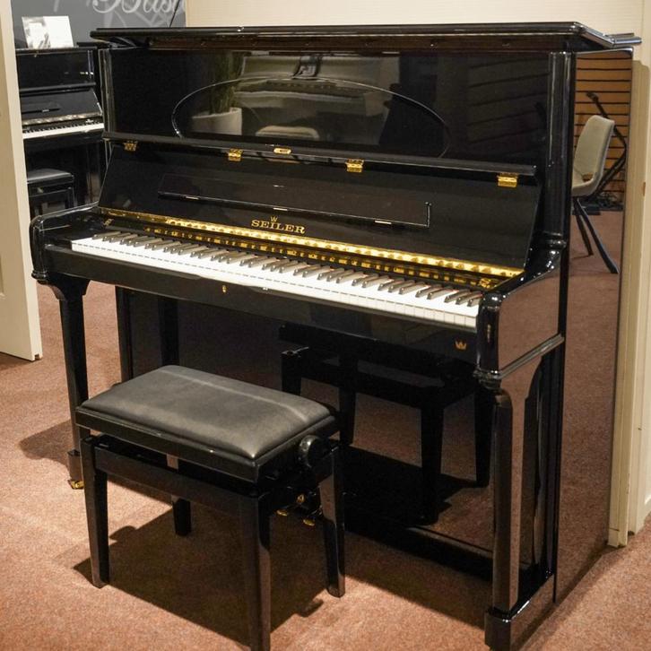 Seiler 132 Konzert PE messing piano, Muziek en Instrumenten, Piano's, Piano, Zwart
