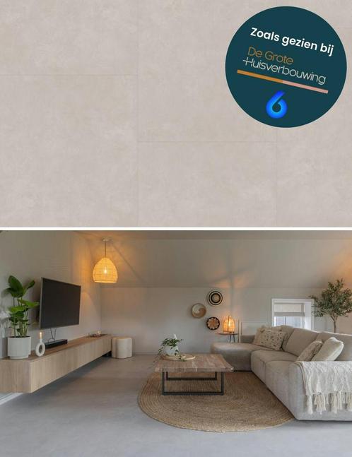 Floorify Grote Tegel Click PVC Pebble Beach F030 -, Doe-het-zelf en Verbouw, Vloerdelen en Plavuizen, Nieuw, Verzenden