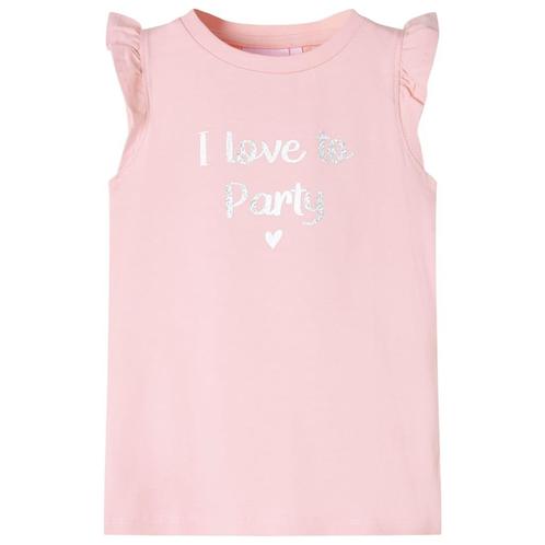 vidaXL Kindershirt met ruches aan de mouwen 140 lichtroze, Kinderen en Baby's, Kinderkleding | Overige, Nieuw, Verzenden