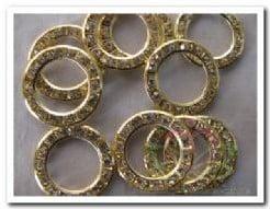 Trouwringen Strass diamantjes Goudkleur 10 stuks, Huis en Inrichting, Woonaccessoires | Kunstplanten en Kunstbloemen, Nieuw, Ophalen of Verzenden