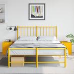 vidaXL Nachtkastjes 2 st 34,5x39x44 cm staal mosterdgeel, Verzenden, Nieuw, Metaal of Aluminium