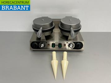 RVS Dubbel Wafelijzer met timer stroopwafel ijshoorn 230V beschikbaar voor biedingen