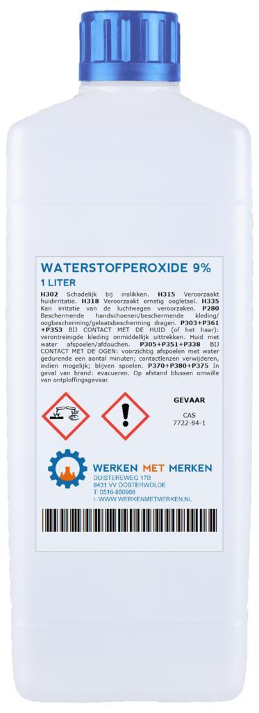 Wmm Chemie Waterstofperoxide 9 1 liter, Doe-het-zelf en Verbouw, Overige Doe-het-zelf en Verbouw, Nieuw, Verzenden