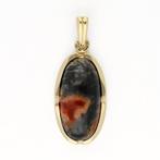 Hanger - 14 karaat Geel goud - Mosagaat, Sieraden, Tassen en Uiterlijk, Antieke sieraden