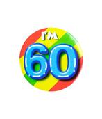 Im 60 Button 60 Jaar 5,5cm, Hobby en Vrije tijd, Feestartikelen, Verzenden, Nieuw