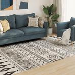 vidaXL Vloerkleed voor binnen buiten laagpolig 190x300 cm, Verzenden, Nieuw, Zwart