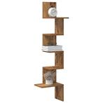 vidaXL Hoekwandschap 32x32x127,5 cm bewerkt hout oud, Huis en Inrichting, Woonaccessoires | Wandplanken en Boekenplanken, Verzenden