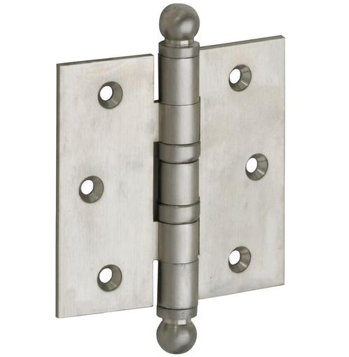 Kogellagerscharnier 89x89 rechte hoek bol mat nikkel, Doe-het-zelf en Verbouw, Hang- en Sluitwerk, Verzenden