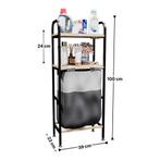 [en.casa] Badkamerrek Pello met 2 planken en 1 waszak 100x39, Huis en Inrichting, Verzenden, Nieuw