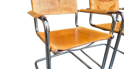 Matteo Grassi - Stoel (2) - MG5 - Kalfsleer - Mosterdgeel, Antiek en Kunst, Antiek | Meubels | Stoelen en Banken