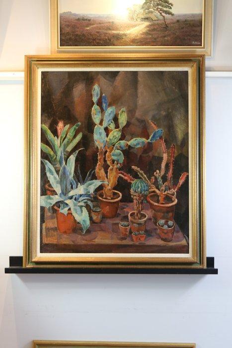 Herman Bieling (1887-1964) - Cactussen en bloempot., Antiek en Kunst, Kunst | Schilderijen | Klassiek
