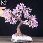 Amethist edelsteen Levensboom op natuurlijke amethist, Verzamelen, Mineralen en Fossielen