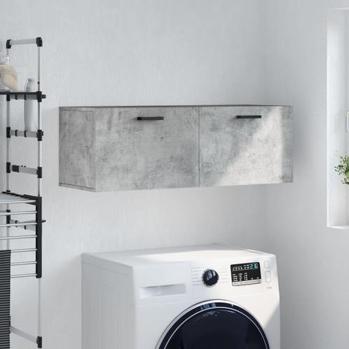 vidaXL Wandkast 100x36,5x35 cm bewerkt hout betongrijs, Huis en Inrichting, Kasten | Overige, Nieuw, Verzenden