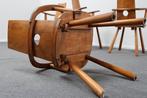 Vervoort Tilburg - Eetkamerstoel (4) - Hout - Brutalist, Antiek en Kunst, Antiek | Meubels | Stoelen en Banken