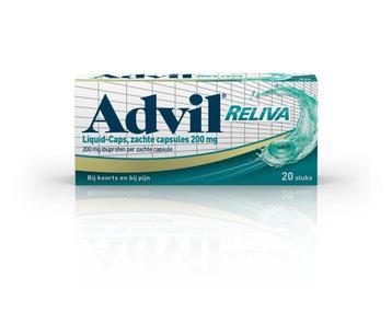 Advil reliva liquid capsule 200mg UAD - 20 capsules
