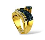 Ring - 18 karaat Geel goud, 18K goudring met diamanten en, Nieuw