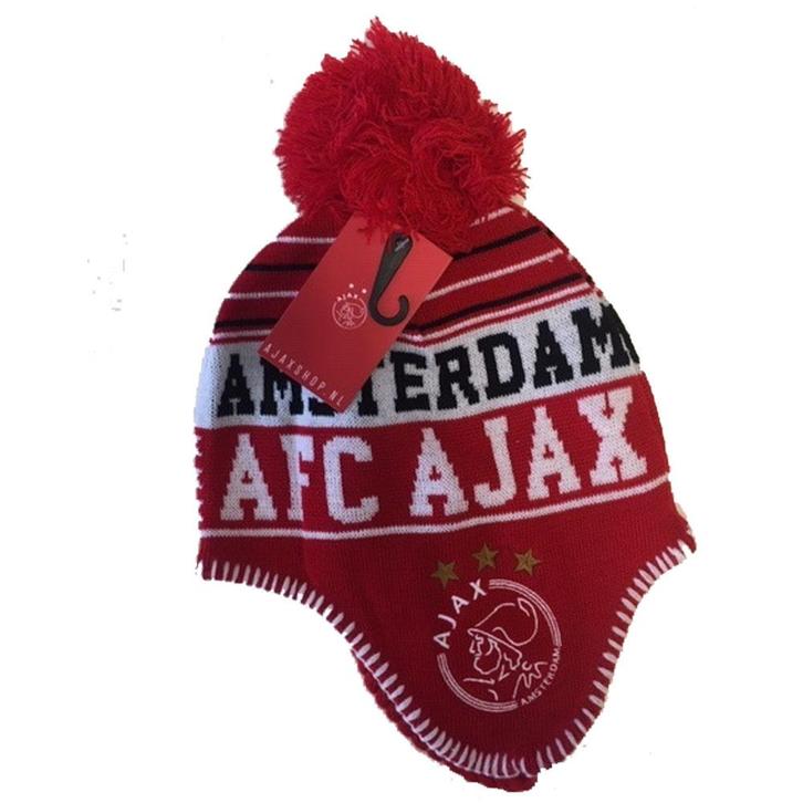 Ajax Muts Amsterdam met Flap - Wit-Rood - Junior en, Sport en Fitness, Voetbal, Nieuw, Verzenden