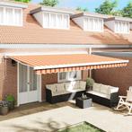 vidaXL Automatische Inklapbare Luifel Geel en Oranje 500x300, Tuin en Terras, Zonneschermen, Verzenden, Nieuw