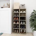 vidaXL Schoenenkasten 2 st 27,5x27x102 cm sonoma, Verzenden, Nieuw