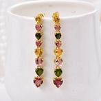 Zonder Minimumprijs - Oorbellen Zilver - Tourmaline -, Sieraden, Tassen en Uiterlijk, Oorbellen, Nieuw