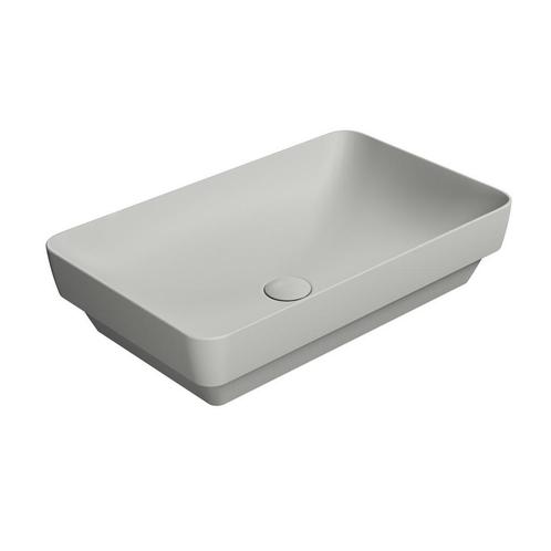 Keramische Opbouw Wastafel Sapho Pura 60x38 Mat Licht Grijs, Doe-het-zelf en Verbouw, Sanitair, Overige typen, Nieuw, Ophalen of Verzenden