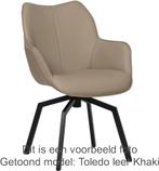 Taupe leren  draaibare eetkamerstoel - Toledo Leer Mocca (ta, Huis en Inrichting, Stoelen, Overige kleuren, Nieuw, Leer, Ophalen of Verzenden