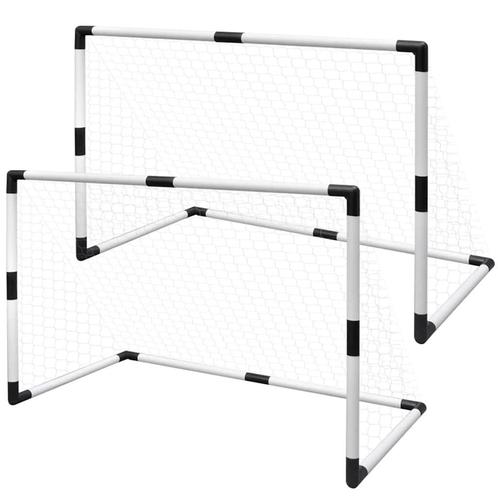 vidaXL 2-delige Minidoeltjesset met net 91,5x48x61 cm, Sport en Fitness, Voetbal, Nieuw, Verzenden