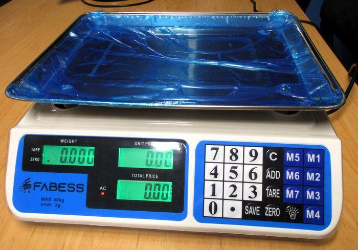 Digitale weegschaal met accu, 40 kg / 2 g, NIEUW, Witgoed en Apparatuur, Weegschalen, Gebruikt