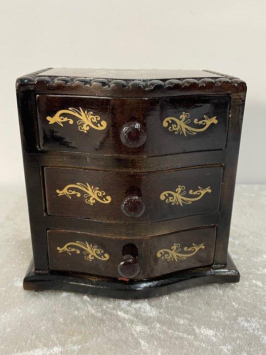 Sieradendoos - Hout - Elegant Lakdoosje, Antiek en Kunst, Curiosa en Brocante