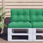 vidaXL Palletkussens 2 st stof groen, Huis en Inrichting, Woonaccessoires | Kussens, Verzenden, Nieuw, Groen