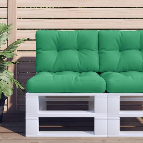vidaXL Palletkussens 2 st stof groen, Huis en Inrichting, Woonaccessoires | Kussens, Groen, Nieuw, Verzenden