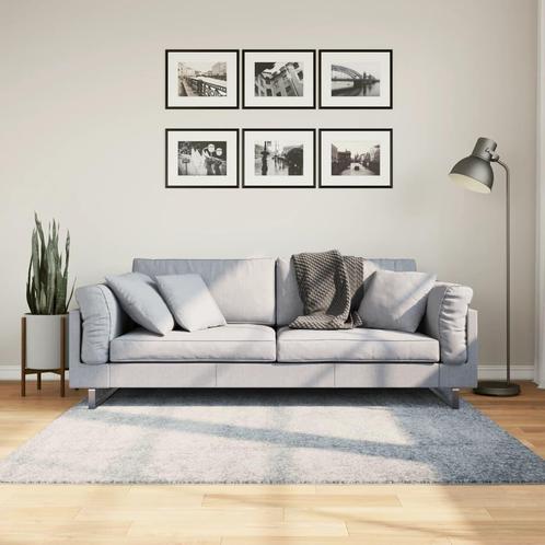 vidaXL Vloerkleed PAMPLONA shaggy hoogpolig modern 160x160, Huis en Inrichting, Stoffering | Tapijten en Kleden, Blauw, Nieuw