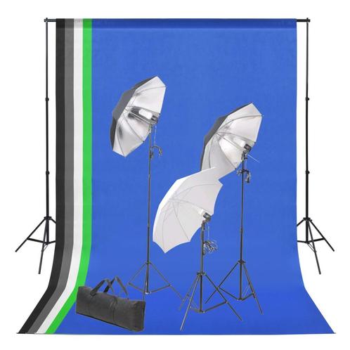 vidaXL Fotostudioset met achtergrond en verlichtingsset, Audio, Tv en Foto, Fotografie | Fotostudio en Toebehoren, Nieuw, Verzenden