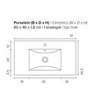Badkamermeubel Boss & Wessing Pepper Wastafel Porselein Met, Ophalen of Verzenden, Nieuw