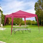 Inklapbare Partytent Vivara - 3 x 3m - Rood, Verzenden, Nieuw