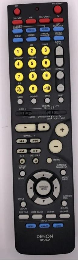 Afstandsbediening Denon rc-941 avr-1604, Audio, Tv en Foto, Afstandsbedieningen, Origineel, Nieuw, Ophalen of Verzenden
