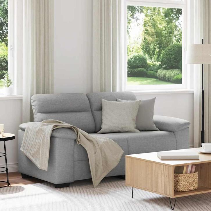 vidaXL 2-zitsbank Wolkengrijs 120 cm Stof, Huis en Inrichting, Banken | Bankstellen, Nieuw, Stof, Tweepersoons, Verzenden