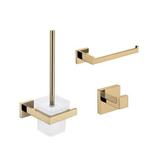 Toilet Accesoireset | Goud / Chroom | 40% KORTING! OP=OP!, Ophalen, Nieuw, Rvs, Toilet