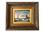 Adrian Norley (XX) - A Dutch winter scene. No reserve!, Antiek en Kunst