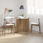 vidaXL Eettafel 110x60x75 cm bewerkt hout artisanaal, Verzenden, Nieuw